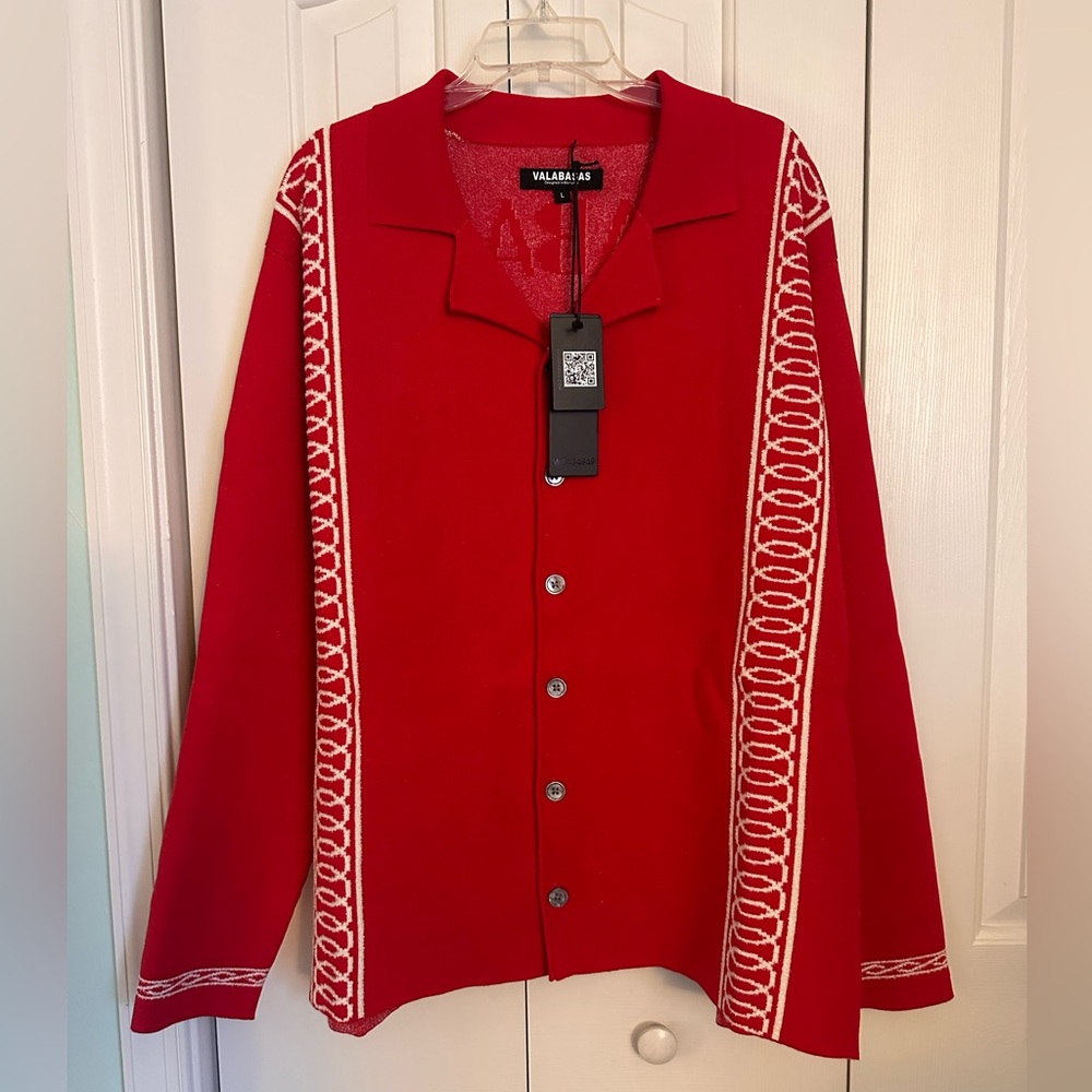 Valabasas Red Paradise Button Down Shirt
